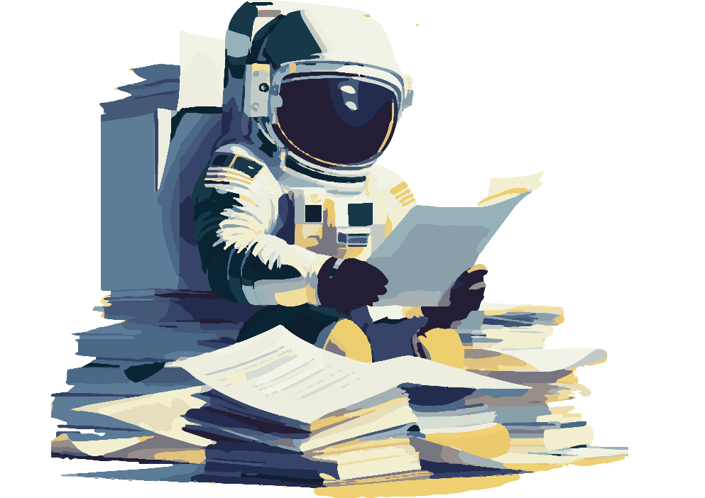 Astronaut reading